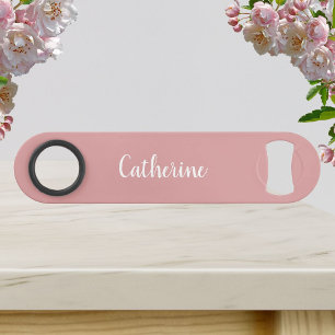 Custom monogram - Orchid Pink with script Bar Key