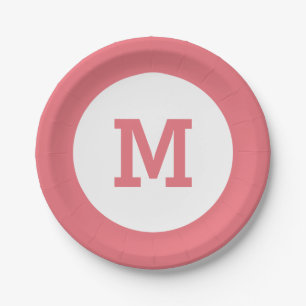 Custom Monogram paper plates