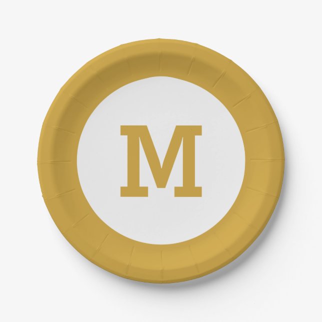Custom Monogram paper plates (Front)