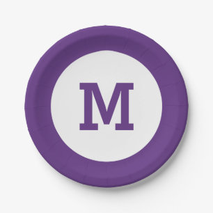 Custom Monogram paper plates