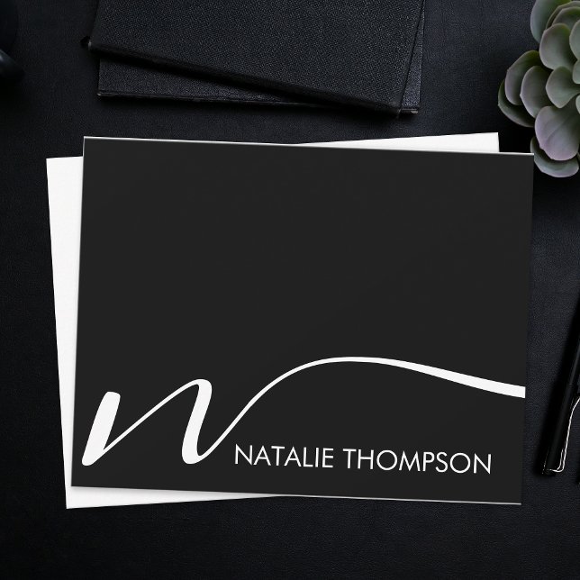 Custom Monogram Personalised With Name Cool Black Card (Creator Uploaded)