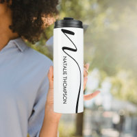 Custom Monogram Personalised With Name Cool White