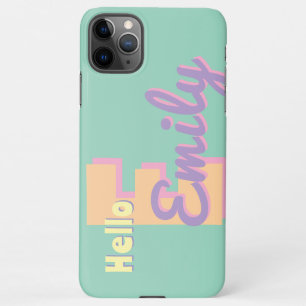 Custom monogram Phone Case – purple, blue & Peach 