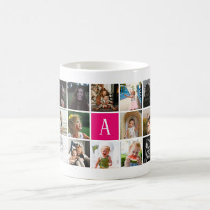 Custom Monogram photo montage photo collage Coffee Mug