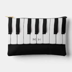 Custom Monogram Piano Keys Accessory Pouch
