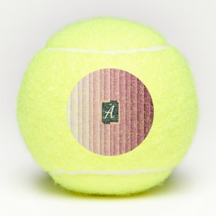 Custom Monogram Pink Gradient Vertical Tennis Ball