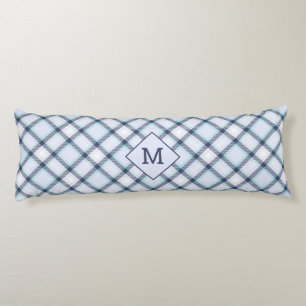 Custom Monogram Plaid / Tartan Pattern Body Cushion