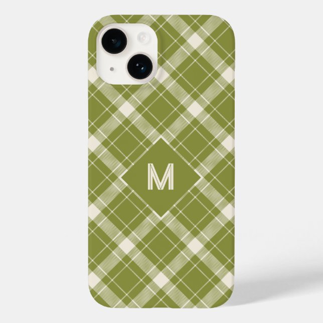 Custom Monogram Plaid / Tartan Pattern Case-Mate iPhone Case (Back)