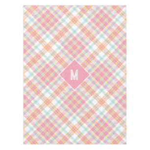Custom Monogram Plaid / Tartan Pattern Tablecloth