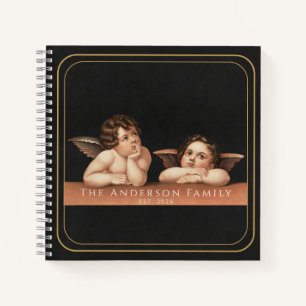 Custom Monogram Raphael Cherub Wedding Journal