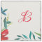 Custom Monogram Red Poppies Cotton Fabric by Yard