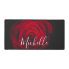 Custom monogram red rose vintage photograph