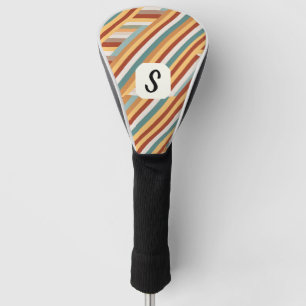 Custom Monogram Retro 70s Geometric Golf Head Cover