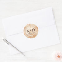 Custom Monogram Rustic Wedding Wood Slice