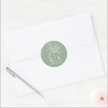 Custom Monogram Save the Date Logo Classic Round   Sticker<br><div class="desc">Custom Monogram Save the Date Logo Classic Round  ,  Save The Date</div>