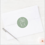 Custom Monogram Save the Date Logo Classic Round   Sticker<br><div class="desc">Custom Monogram Save the Date Logo Classic Round  ,  Save The Date</div>