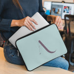 Custom Monogram  Script Initial Soft Blue & Purple Laptop Sleeve<br><div class="desc">This laptop sleeve in a soft blue and purple hue showcases a modern design with a monogram in a script font, adding a contemporary touch to your device. Its sleek style combines both sophistication and protection for your laptop. Embrace a trendy and personalised accessory with this sleeve, marrying modern aesthetics...</div>