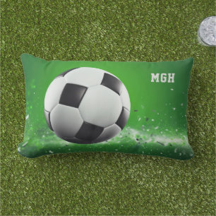 Custom Monogram Soccer Ball Lumbar Cushion