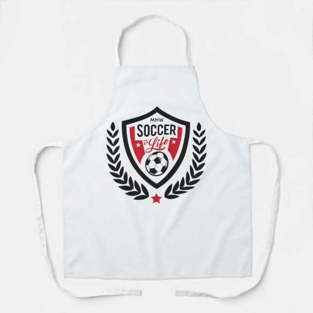 Custom Monogram Soccer Logo Apron (Front)
