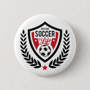 Custom Monogram Soccer Logo buttons