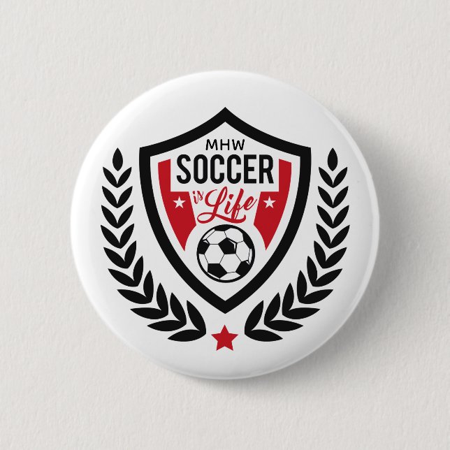 Custom Monogram Soccer Logo buttons (Front)
