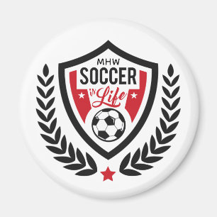 Custom Monogram Soccer Logo magnet