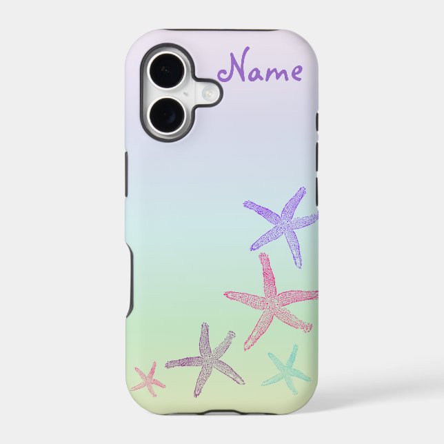 Custom Monogram Starfish Pastel (Back)