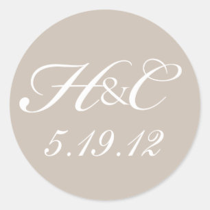 Custom monogram stickers