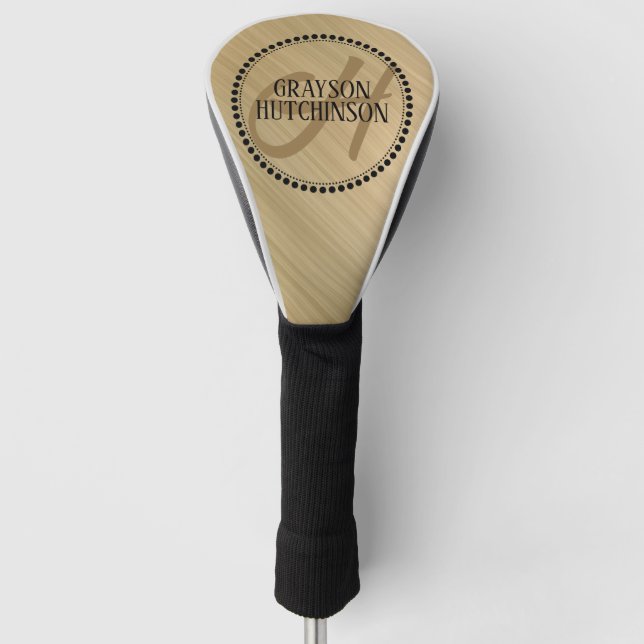 Custom Monogram Template Golf Head Cover (Front)