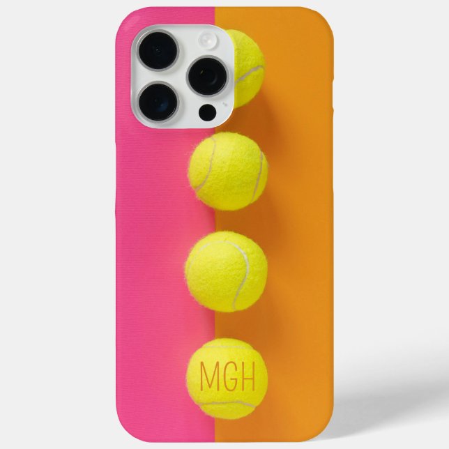 Custom Monogram Tennis Balls Case-Mate iPhone Case (Back)