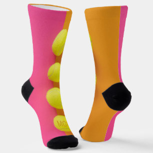 Custom Monogram Tennis Balls Socks