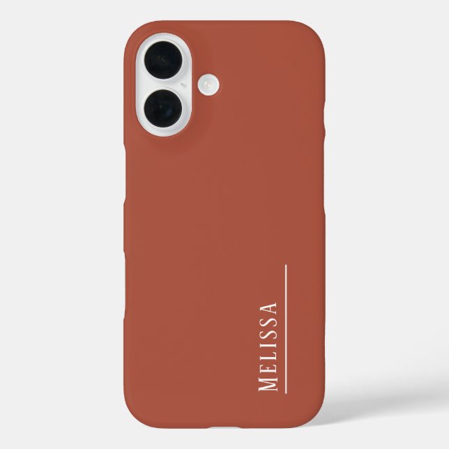 Custom monogram, terracotta colour  Case-Mate iPhone case (Back)