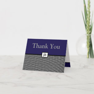 Custom Monogram Thank You Card