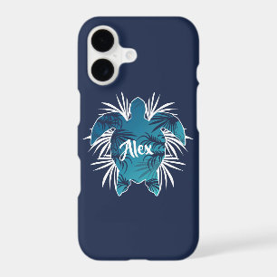 Custom Monogram Tropical Hawaiian Aloha Turtle