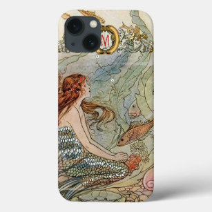 Custom Monogram Under the Sea Vintage Mermaid Case-Mate iPhone Case