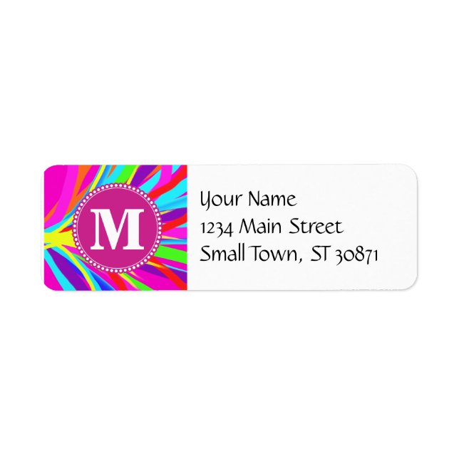 Custom Monogram Vivid Colour Paint Brush Strokes (Front)