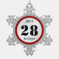 Custom Monogram Volleyball Ornament