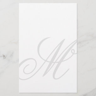 Custom monogram watermark image stationery paper