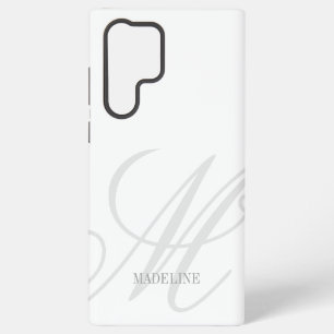 Custom monogram watermark logo elegant samsung galaxy case
