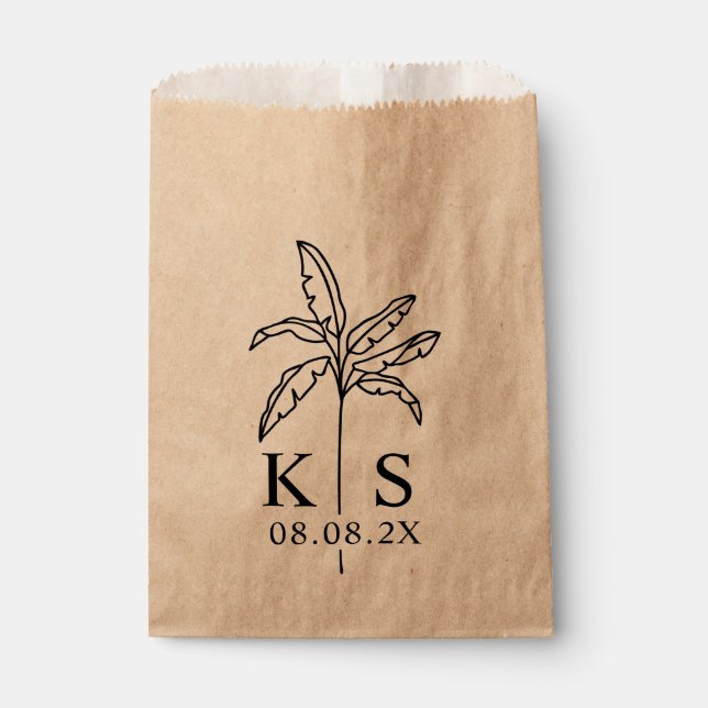 Custom Monogram Wedding Logo Favour Bag (Front)