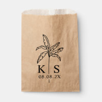 Custom Monogram Wedding Logo Favour Bag