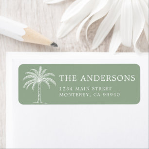 Custom Monogram Wedding Logo Palm Tree