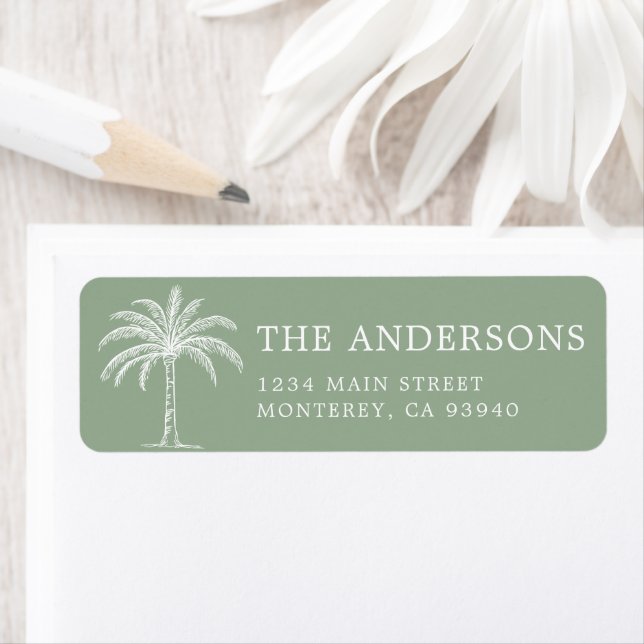 Custom Monogram Wedding Logo Palm Tree (Insitu)