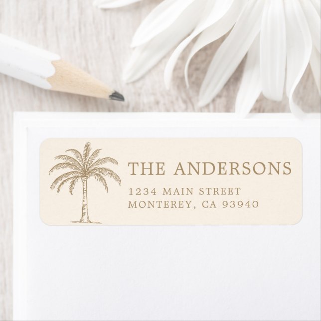 Custom Monogram Wedding Logo Palm Tree (Insitu)
