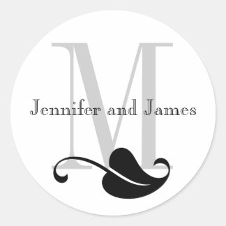 Custom Monogram Wedding Logo Stickers
