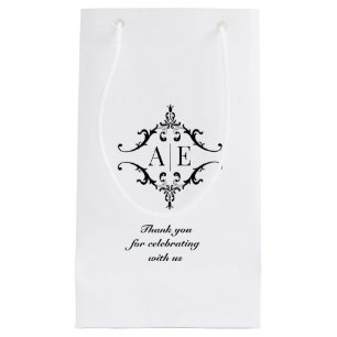Custom Monogram Wedding Thank You Gift Bags