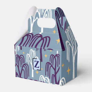 Custom Monogram Willow Tree Blue Favour Boxes