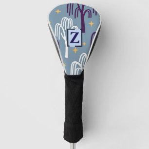 Custom Monogram Willow Tree Pattern Blue Golf Head Cover