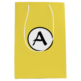 CUSTOM MONOGRAM YELLOW GIFT BAG