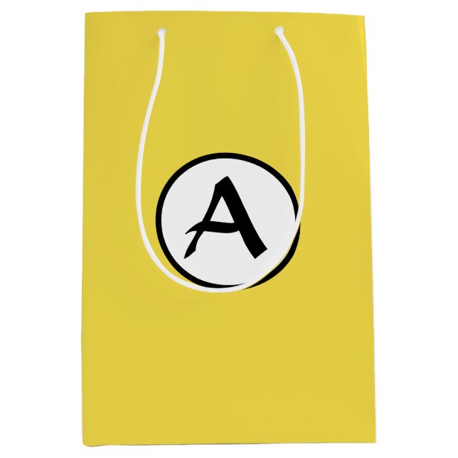 CUSTOM MONOGRAM YELLOW GIFT BAG (Front)